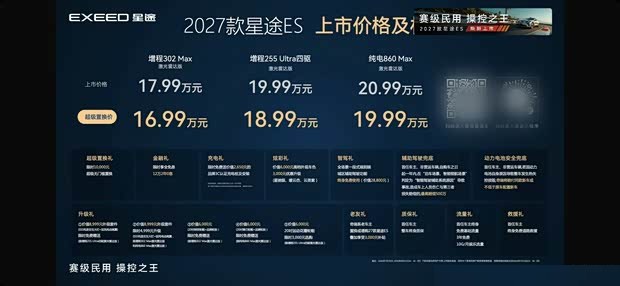 Обновлённый Exeed ES 2027 года стартует от 169 900 ¥ с чипом Orin-Y и системой Falcon 700 в базе.