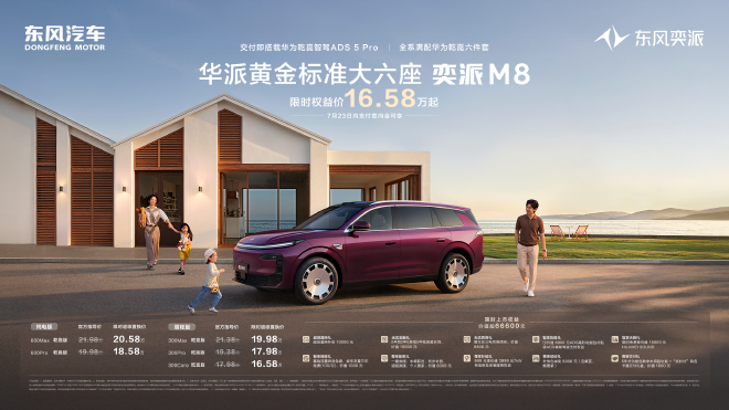Специальная цена от 1 658 000 рублей: старт продаж Dongfeng Yipai M8