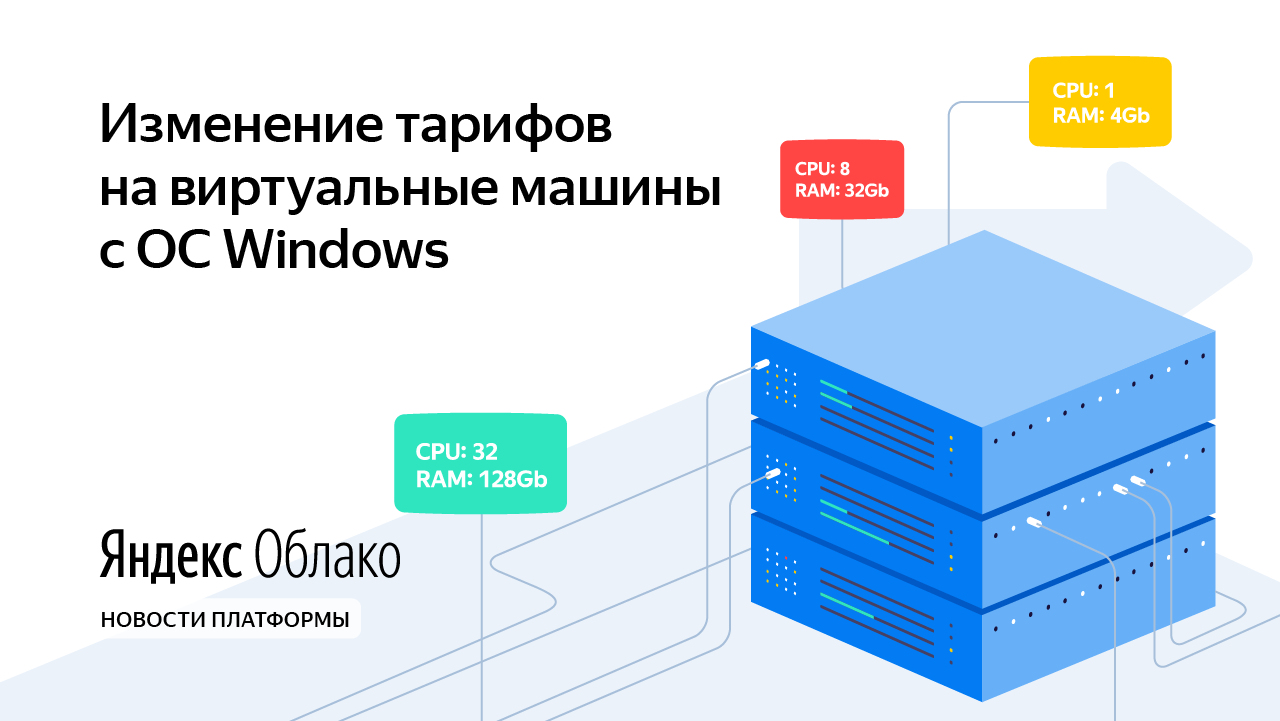 С 1 августа снизятся расценки на виртуальные машины с ОС Windows | Yandex  Cloud