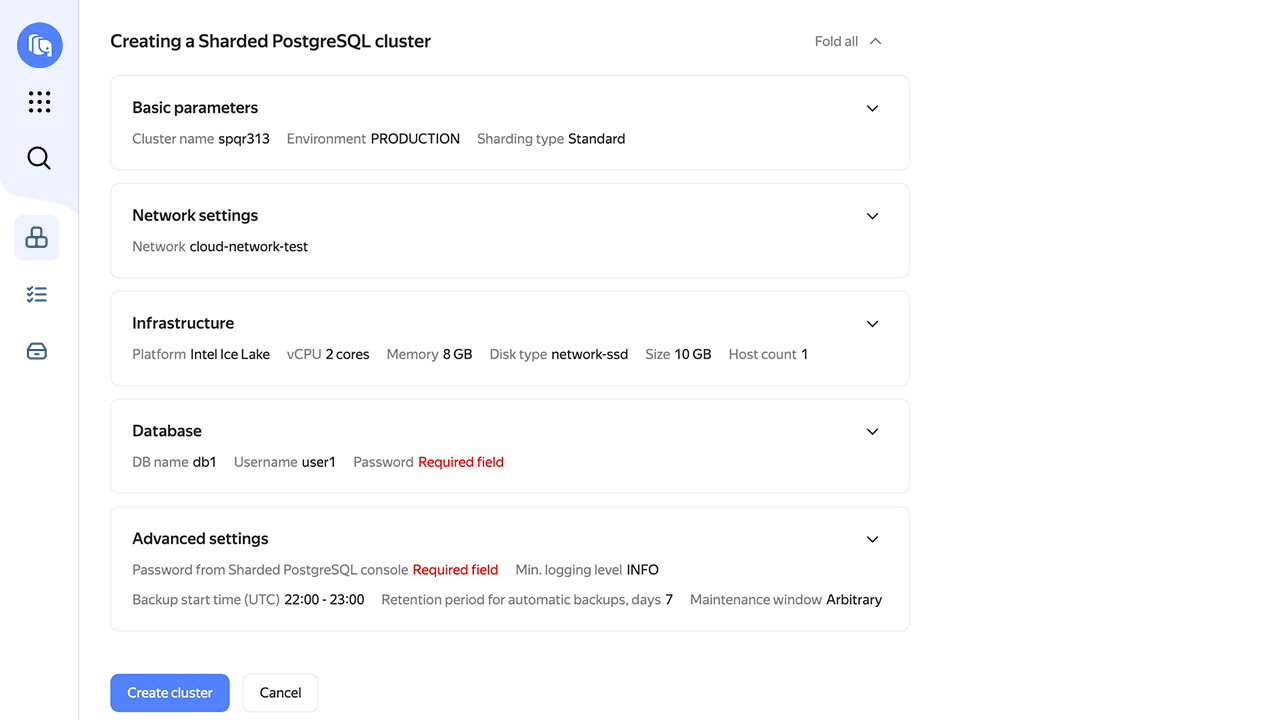 How to connect Yandex Managed Service for Sharded PostgreSQL