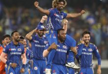 Mumbai Indians celebrate after they defeated the Chennai Super Kings during the Indian Premier League Final match between them in Hyderabad, India