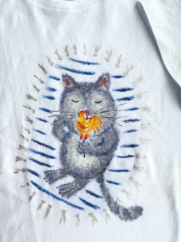 Футболка кот с леденцом