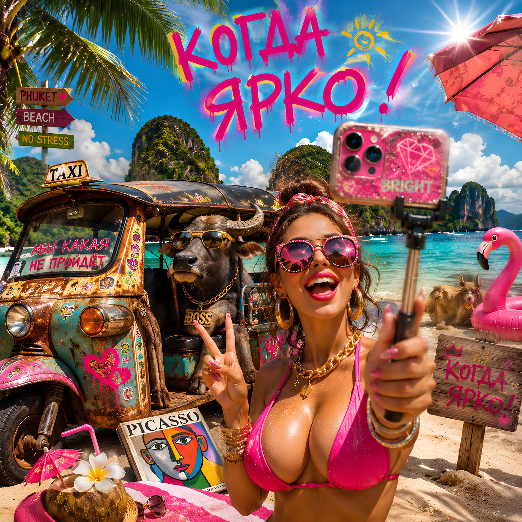 Обложка релиза «Когда ярко» — POST ИРОНИЯ