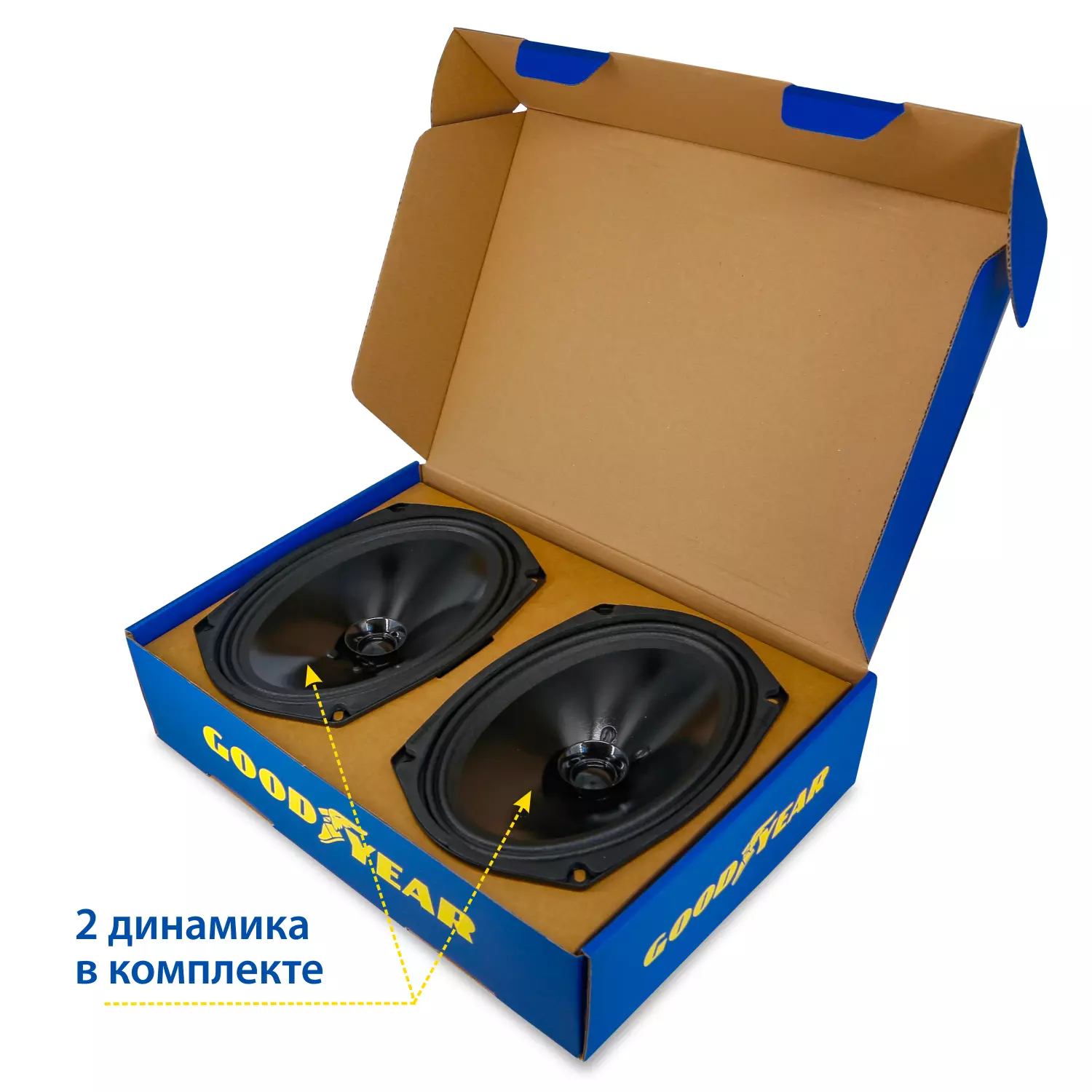 Акустическая система автомобильная Goodyear GY-С-69 широкополосная, к-т 2шт