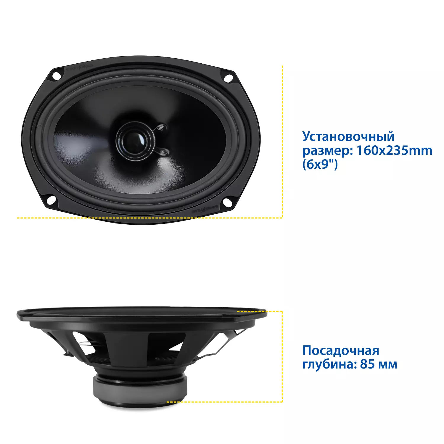 Акустическая система автомобильная Goodyear GY-С-69 широкополосная, к-т 2шт
