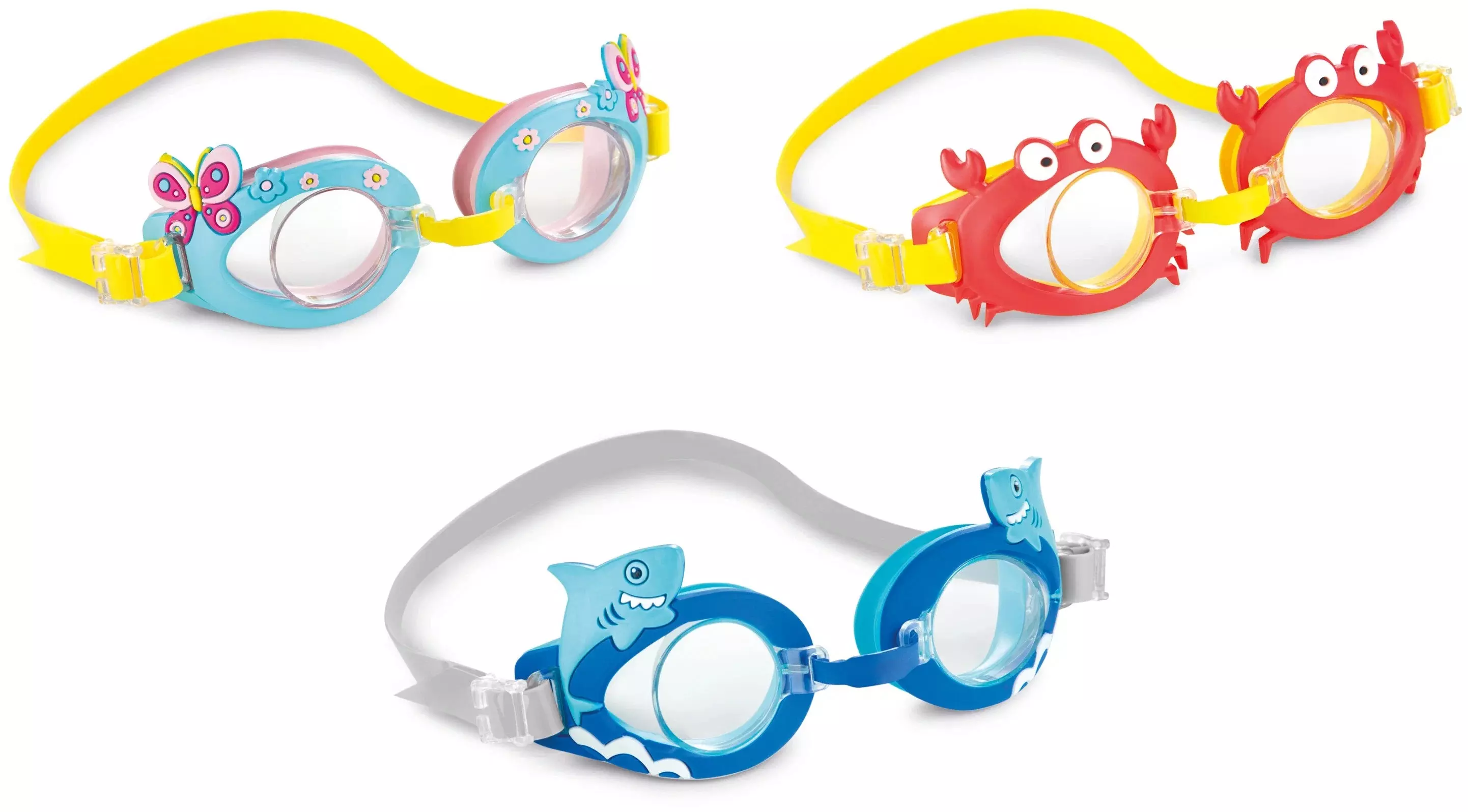 Очки для плавания INTEX детские от 3-8 лет 3 вида. 55610