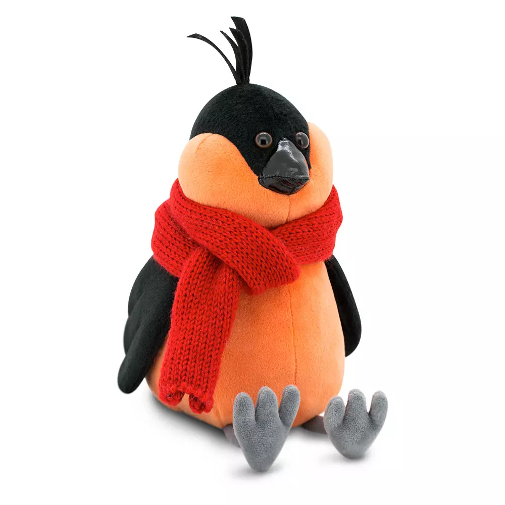 Мягкая игрушка Life Снегирь Боб Красный шарф 20 см