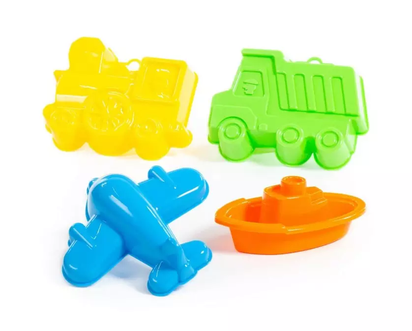 Песочный набор 4 пр N258 формочки 3 шт + кораблик Юнга Полесье 35066