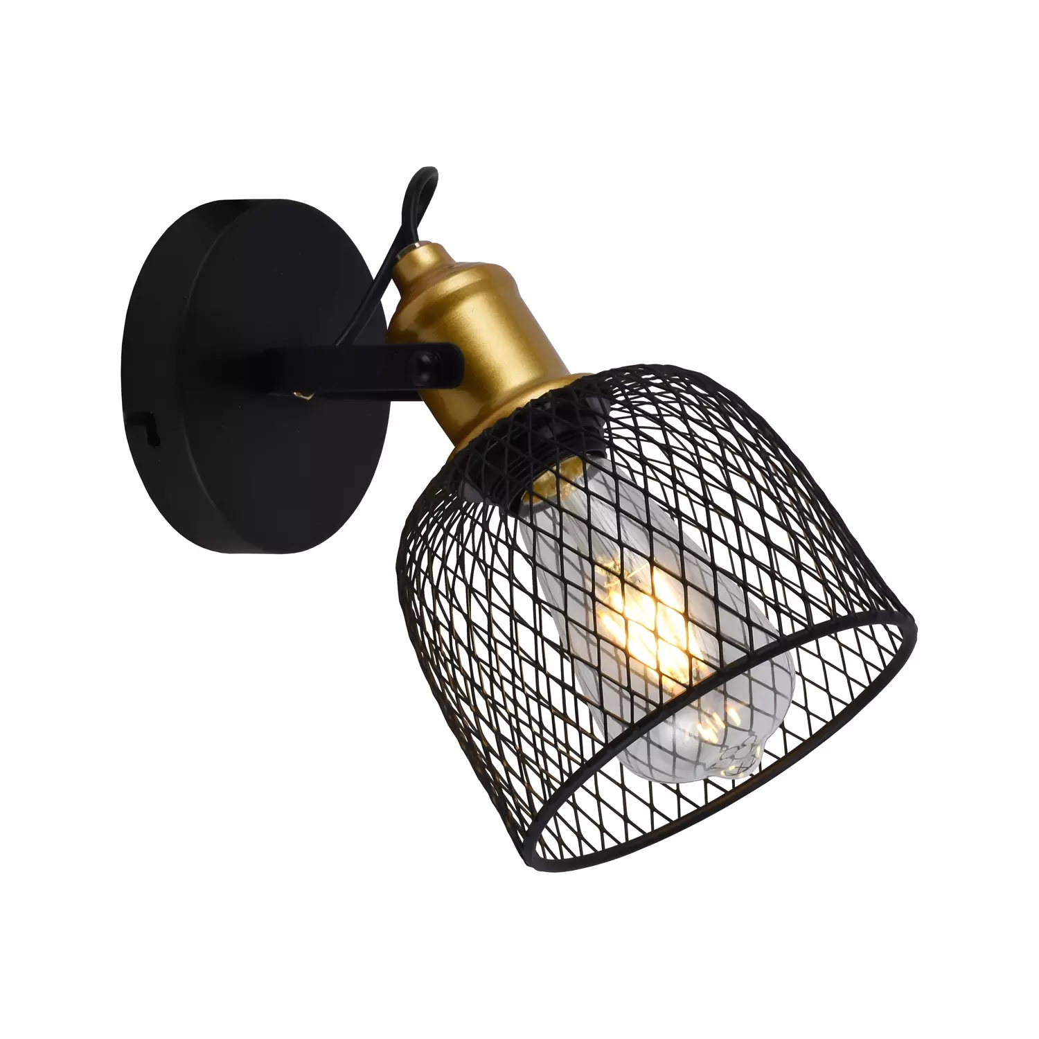 Бра Е27 черный, золото Gerhort G71158/1wBK+GD BK