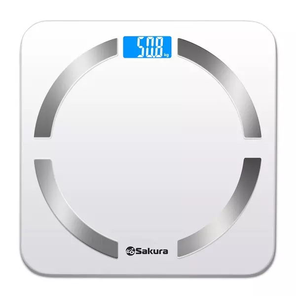 Весы напольные умные Sakura SA-5056W, электронные, 180 кг, цена деления 100 г, белый
