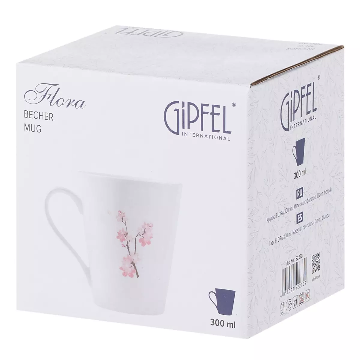 Кружка 300 мл фарфор FLORA 52270 GIPFEL