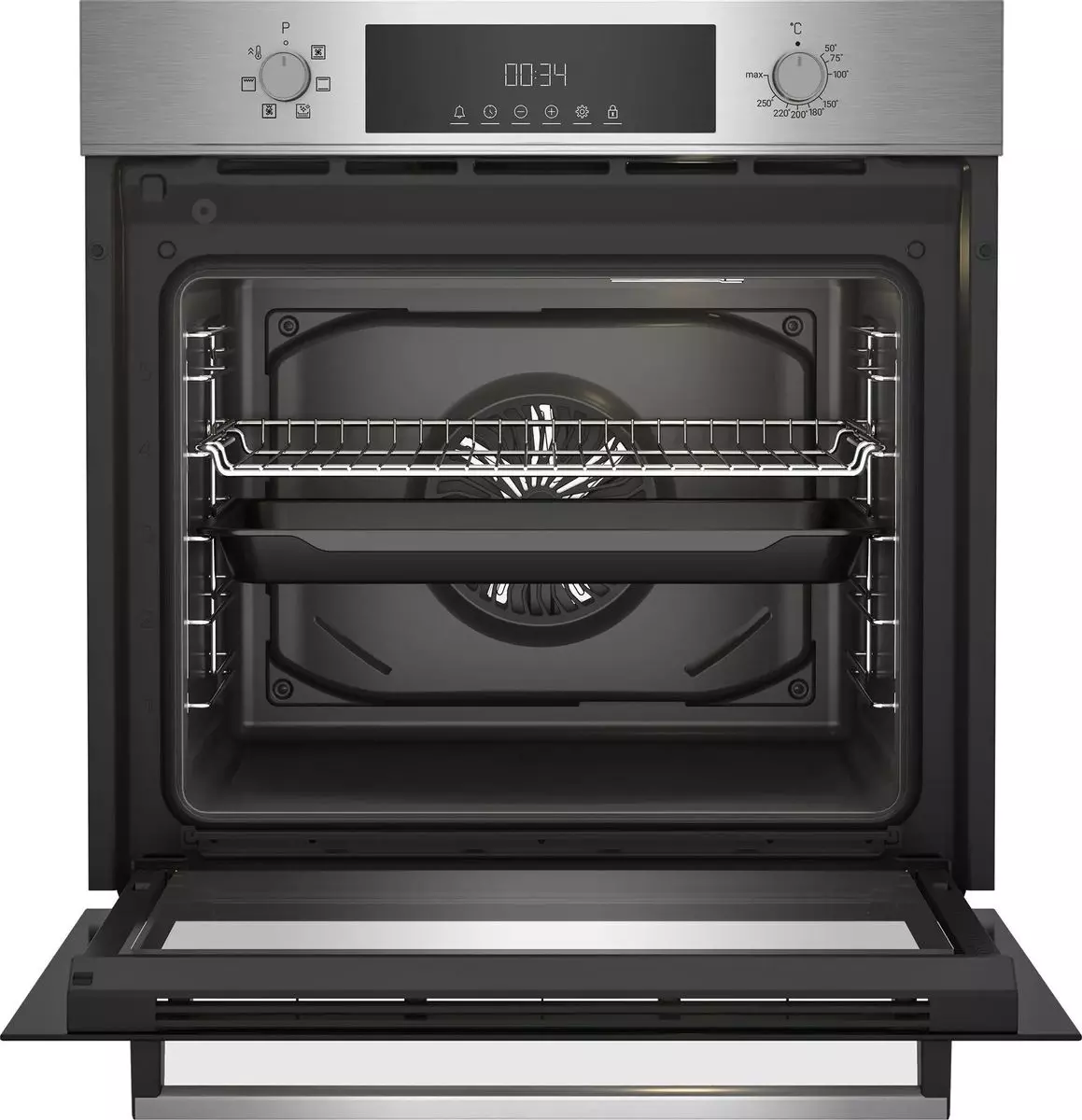 Духовой шкаф электрический гриль конвекция дисплей Indesit IFE 3644 J IX