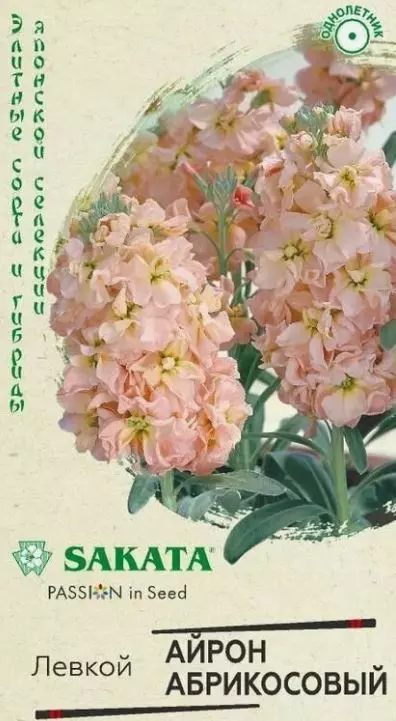 Семена цветов Левкой седой Айрон абрикосовый ГАВРИШ 5 шт ц/п