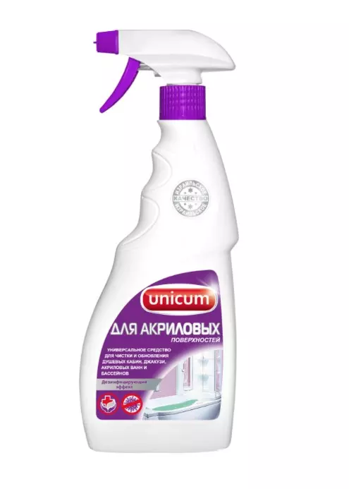 Чистящее средство Unicum для акриловых ванн и душевых кабин 500мл