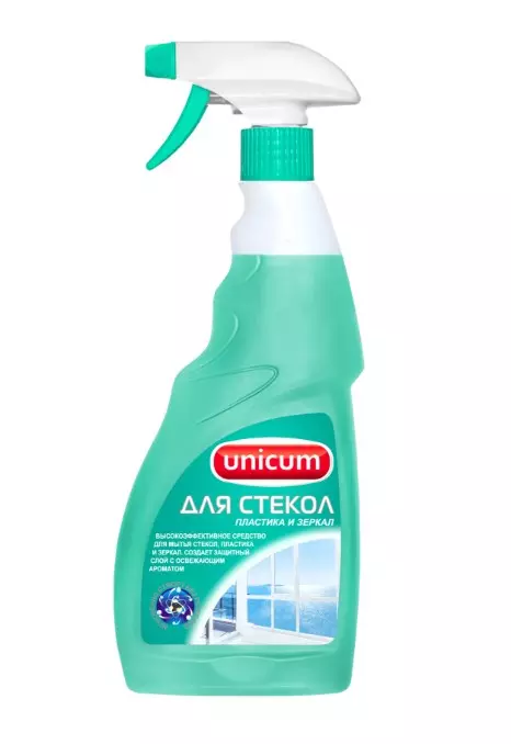 Средство для мытья стекол, пластика и зеркал Unicum 500 мл