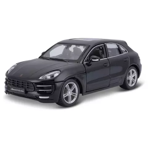 Машинка die-cast Porsche Macan Bburago 1:24, открывающ. двери, черная 18-21077BK