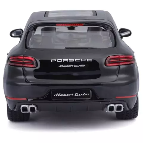 Машинка die-cast Porsche Macan Bburago 1:24, открывающ. двери, черная 18-21077BK