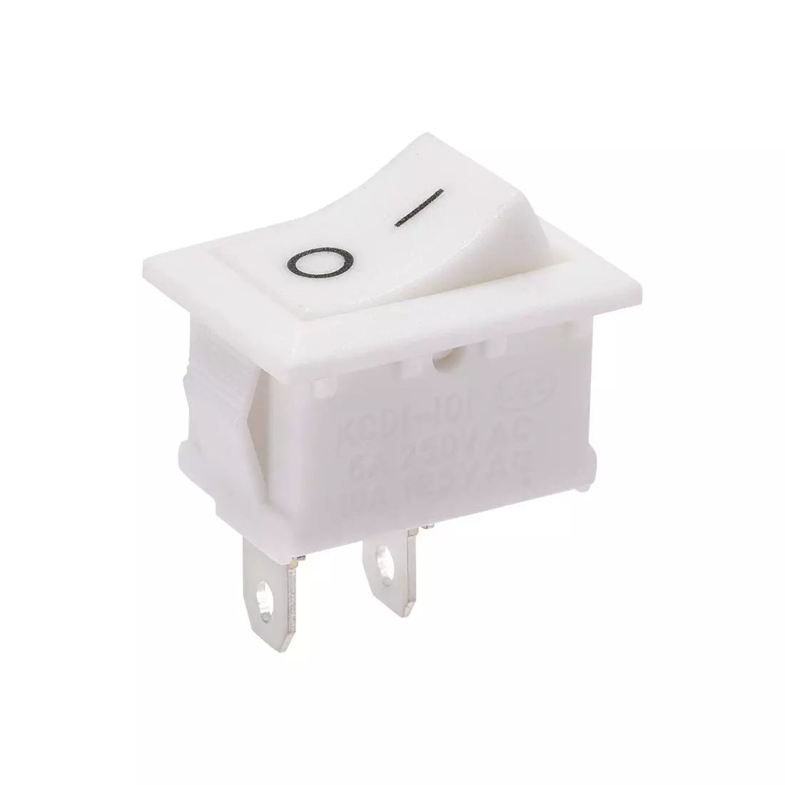 Выключатель клавишный 3А 220В ON-OFF 1х2 контакта IP30 белый REXANT 36-2012