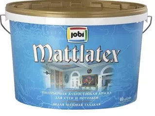 Краска влагостойкая JOBI MATTLATEX -30С 10л