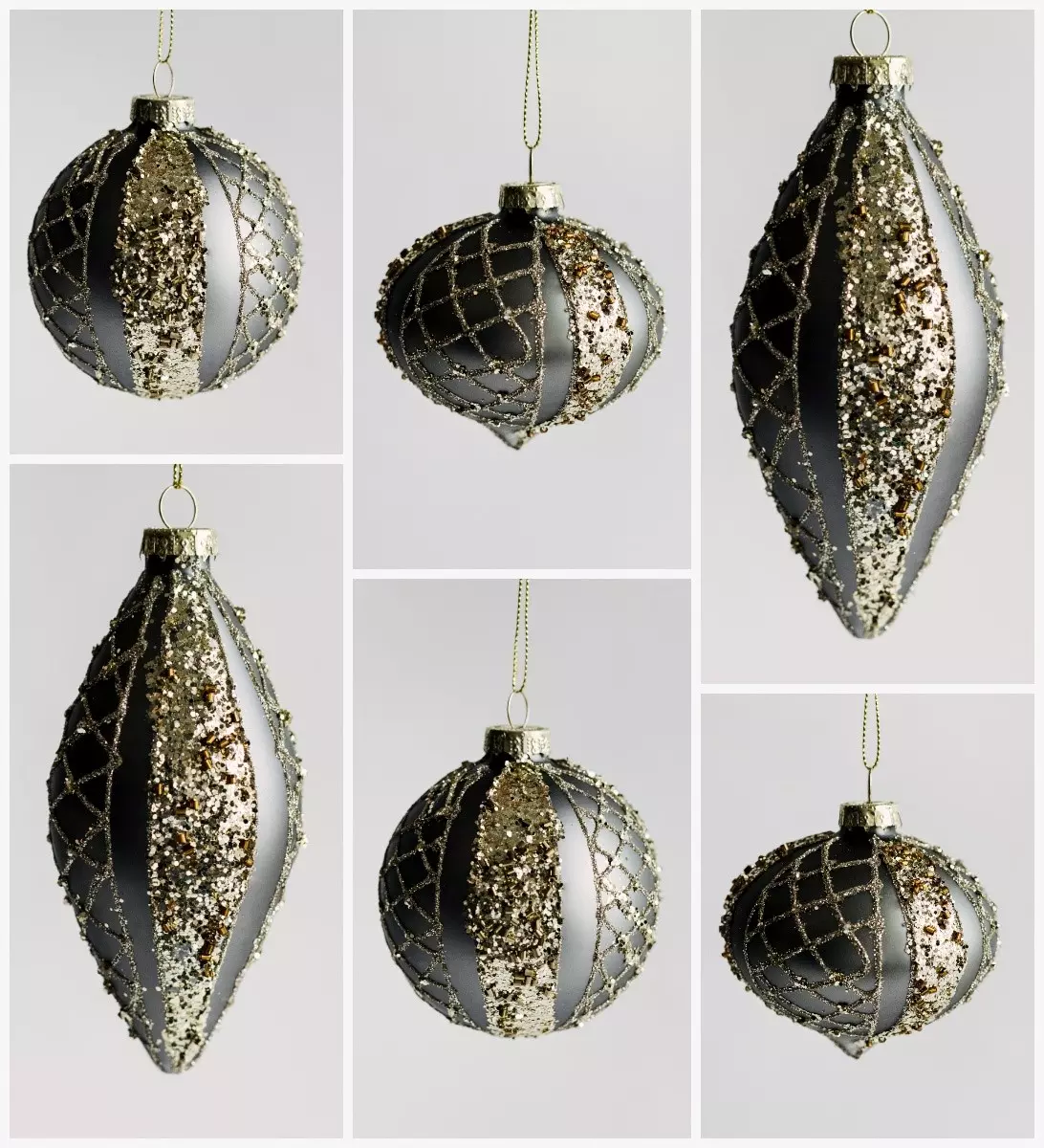 Елочные украшения стекло (12 шт) Волшебство на ветках VNV22/12-9