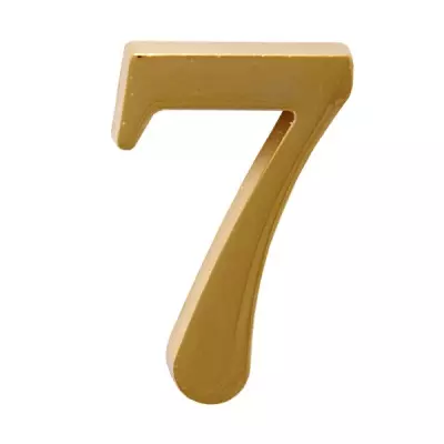 Номер на дверь &quot;7&quot; золото &quot;АЛЛЮР&quot; металл