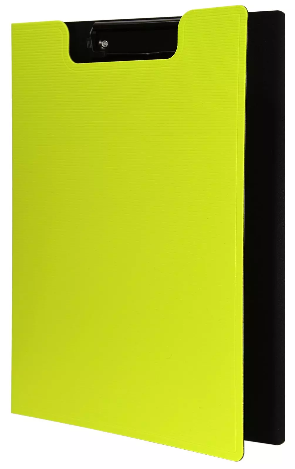 Планшет А4 (2500 мкм) с крышкой и зажимом, пластиковый, черно-зеленый INFORMAT