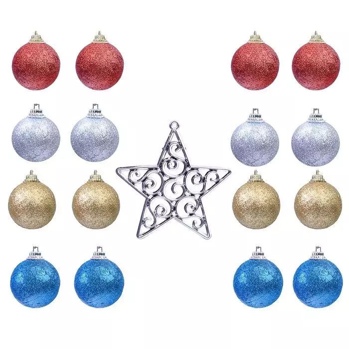 Набор новогодних украшений Волшебство 4см*13шт S1640