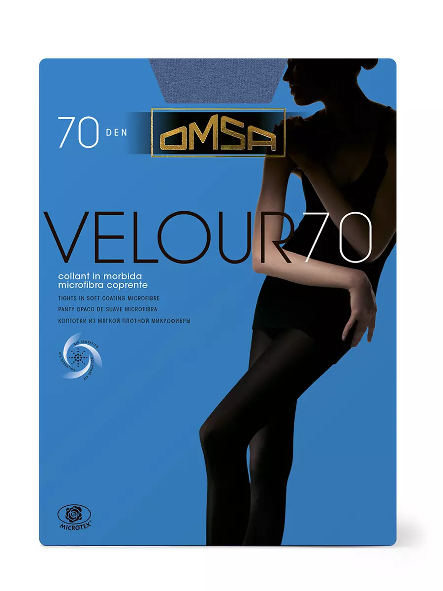 Колготки OMSA Velour 70 Antracite 4 (L)