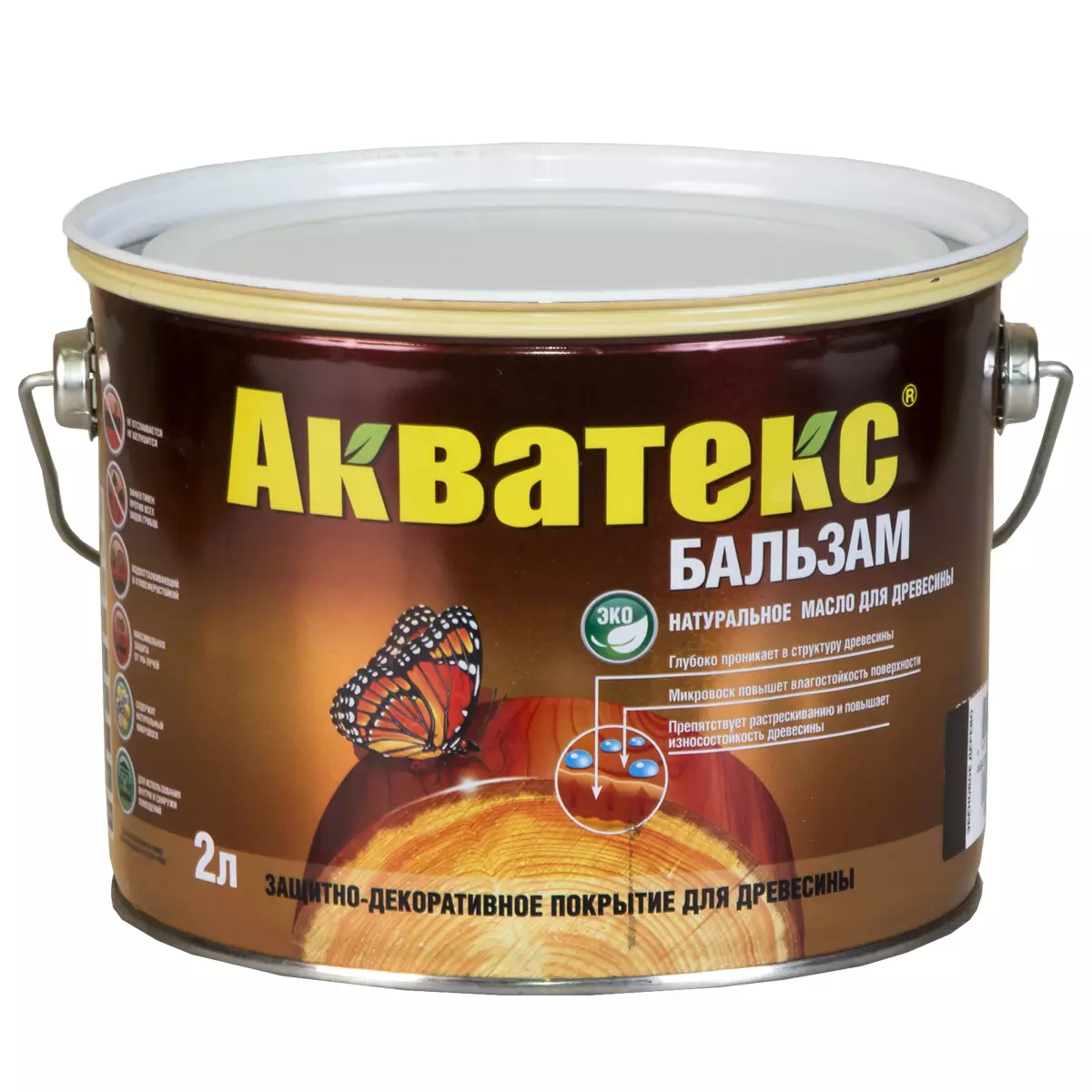 Масло натуральное для древесины Акватекс-бальзам 2.2 л лиственница