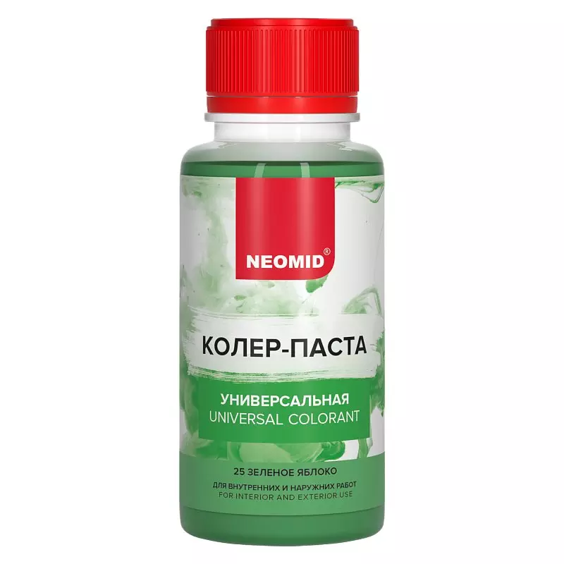 Колер-паста универсальная Neomid Палитра №1 25 зеленое яблоко 100 мл