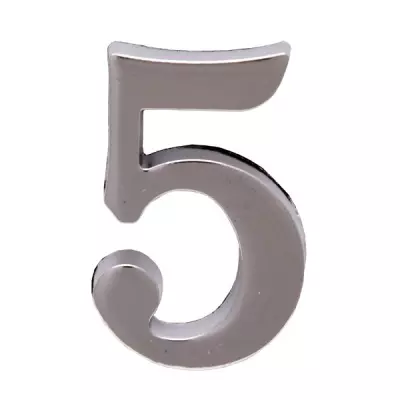 Номер на дверь &quot;5&quot; хром &quot;АЛЛЮР&quot; металл