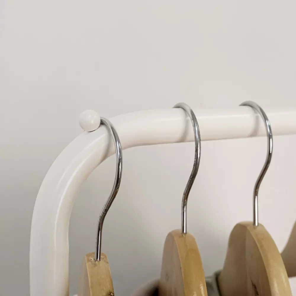 Вешалка напольная для одежды гардеробная 820х390х1470 мм разборная ЗМИ Радуга 1 ВГ АР1 Б белый