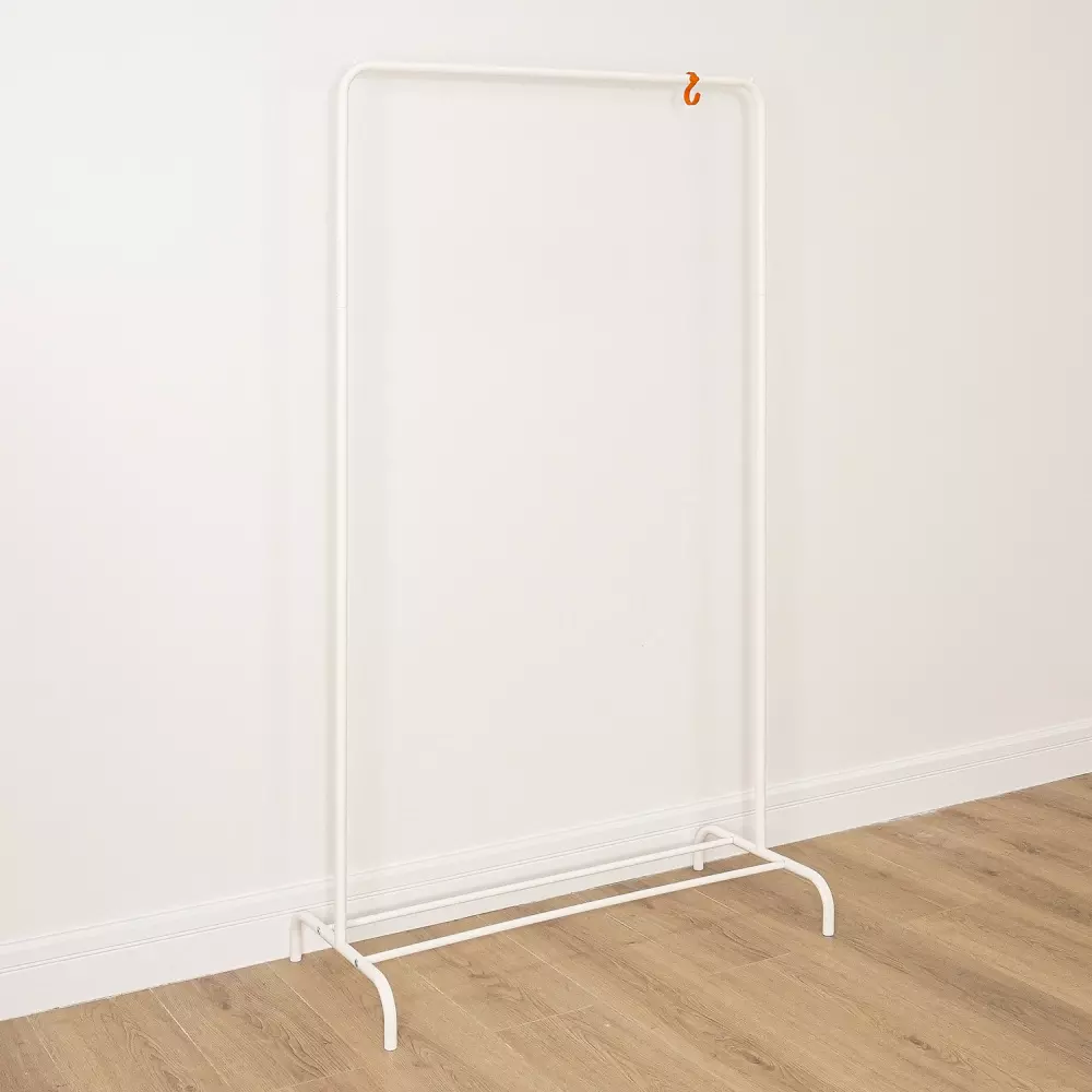 Вешалка напольная для одежды гардеробная 820х390х1470 мм разборная ЗМИ Радуга 1 ВГ АР1 Б белый