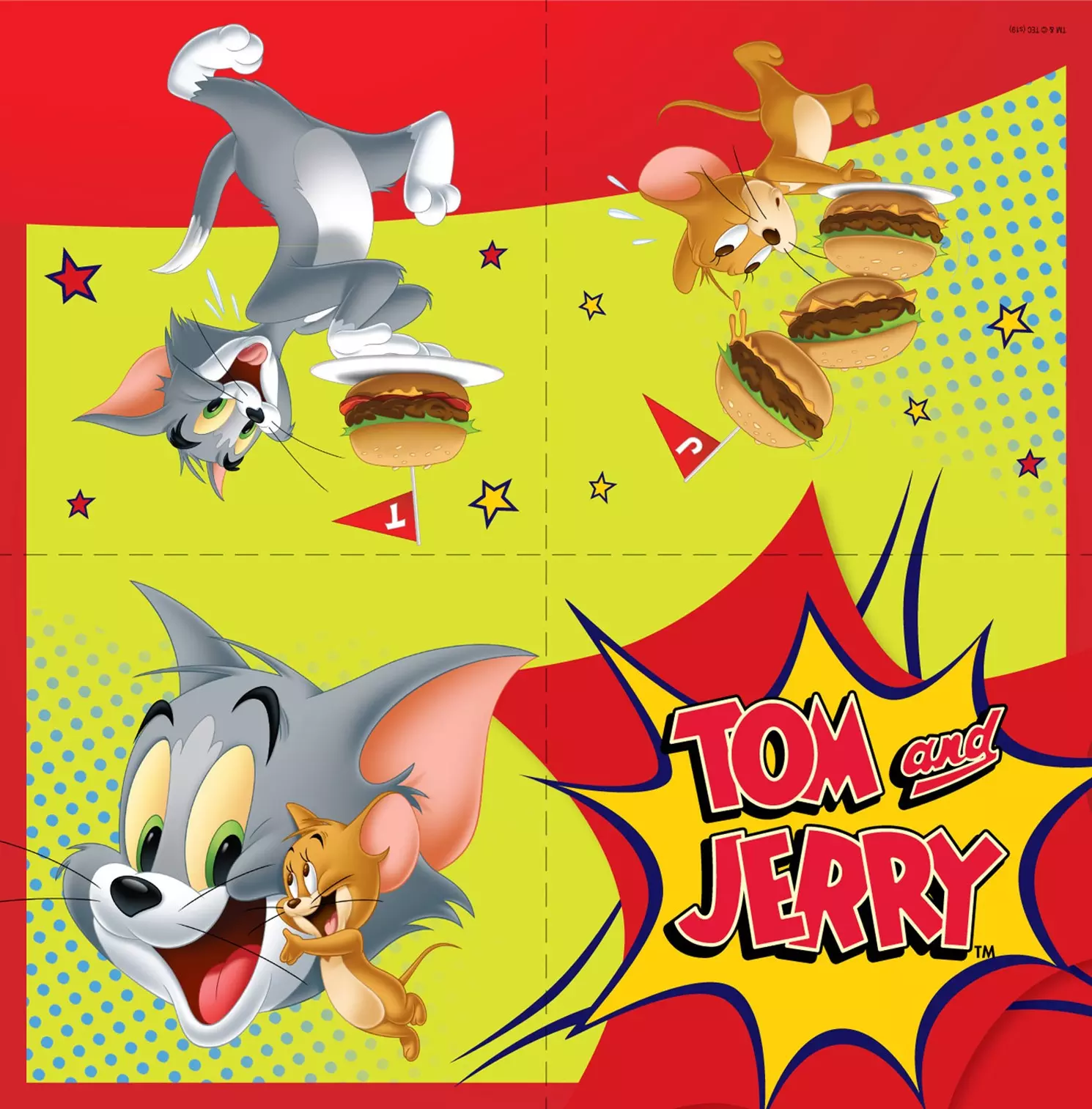 Tom&Jerry Салфетки бумажные трехслойные-2 33*33 см 20 шт 286139