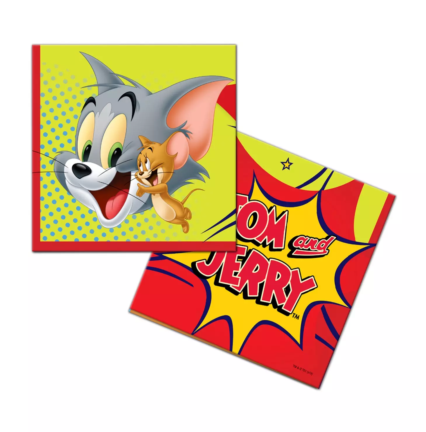 Салфетки бумажные трехслойные-2 Tom&Jerry 33*33 см 20 шт 286139