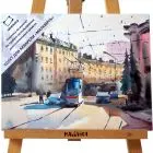 Холст акварельный на картоне Малевичъ 15х20 см