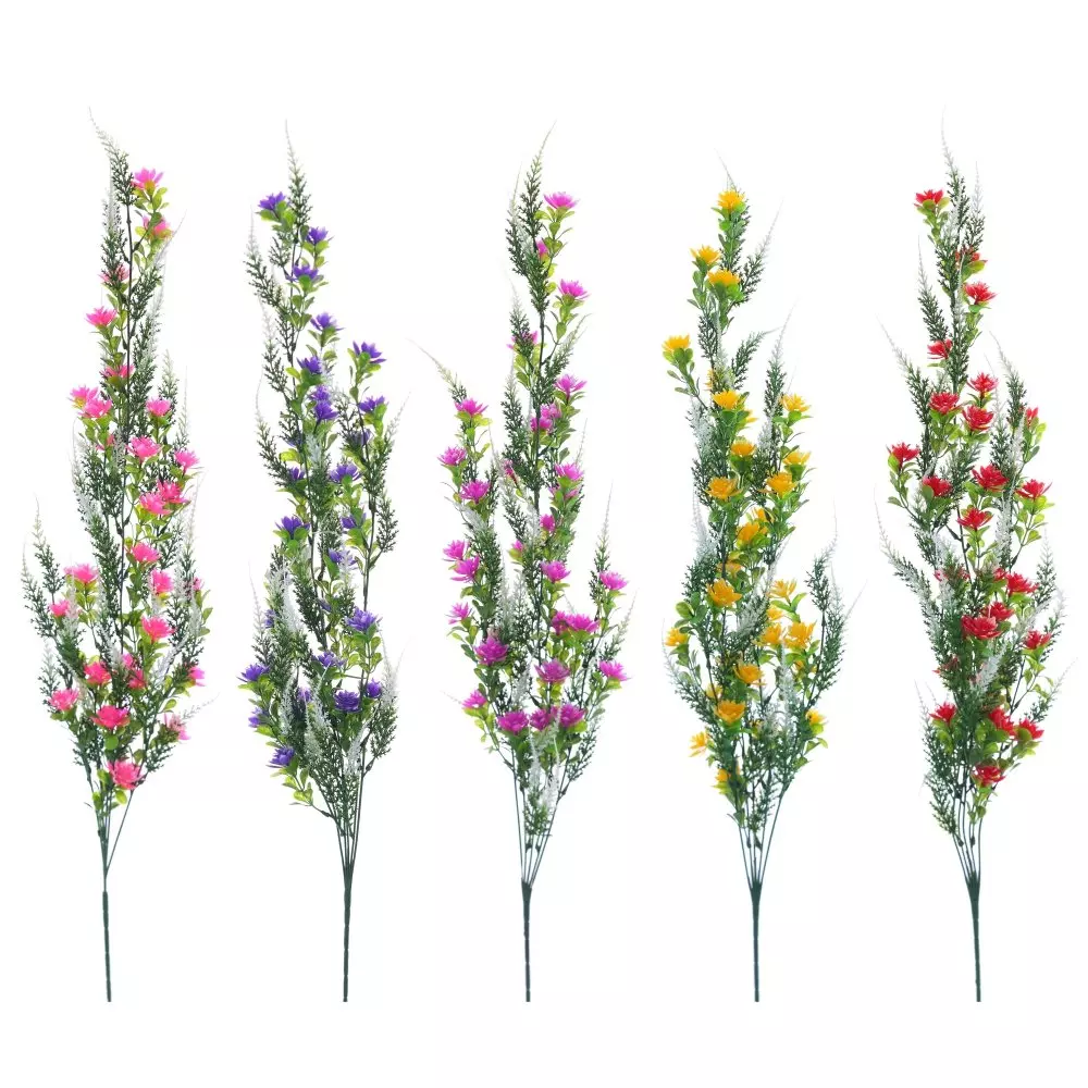 Цветок искусственный, ветка L18 W18 H80 см, 5 вариантов
