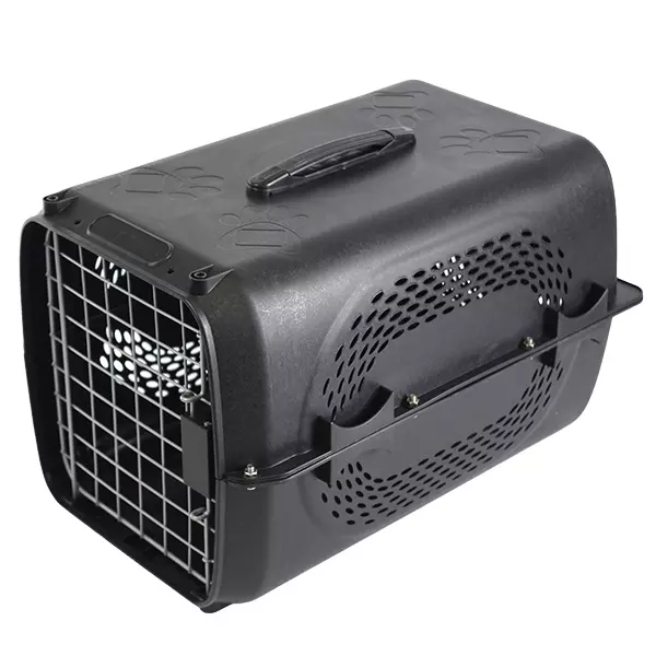 Переноска для животных 48,5х32х30 см с металлической дверкой Jack&King черный