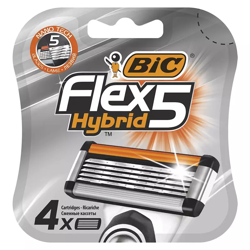Кассеты для бритвы BIC Flex 5 Hybrid, 4 шт