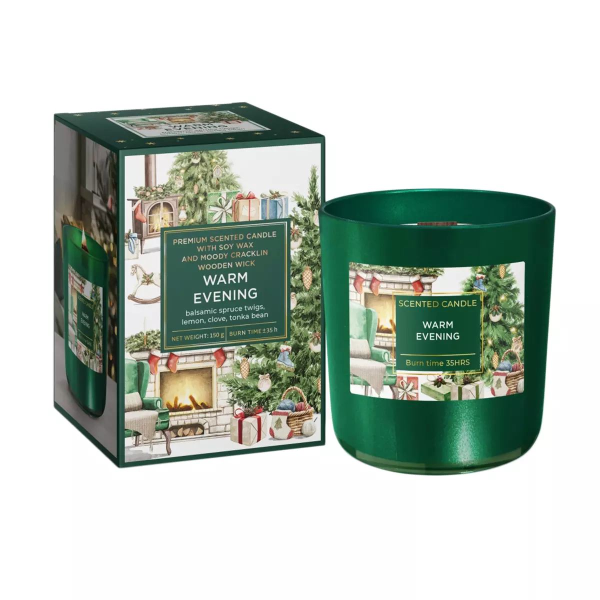 Cвеча ароматизированная в стакане 150 г Bartek Зимнее Время/Winter Tim в асоортименте