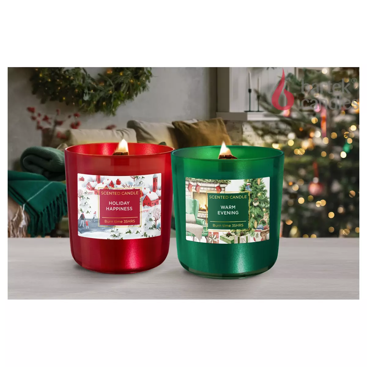 Cвеча ароматизированная в стакане 150 г Bartek Зимнее Время/Winter Tim в асоортименте
