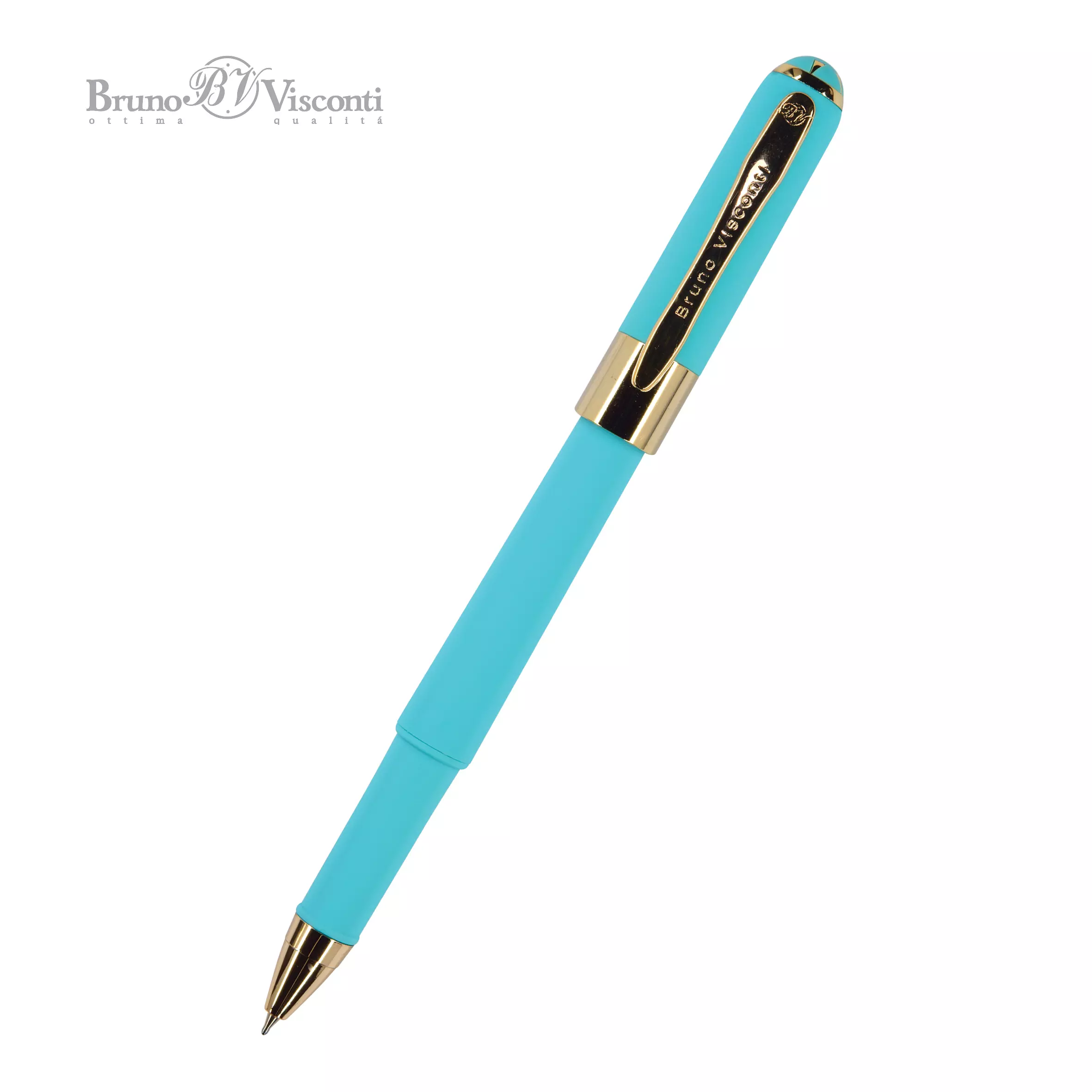 Шариковая ручка синие чернила, BrunoVisconti Monaco, небесно-голубой корпус, 20-0125/10