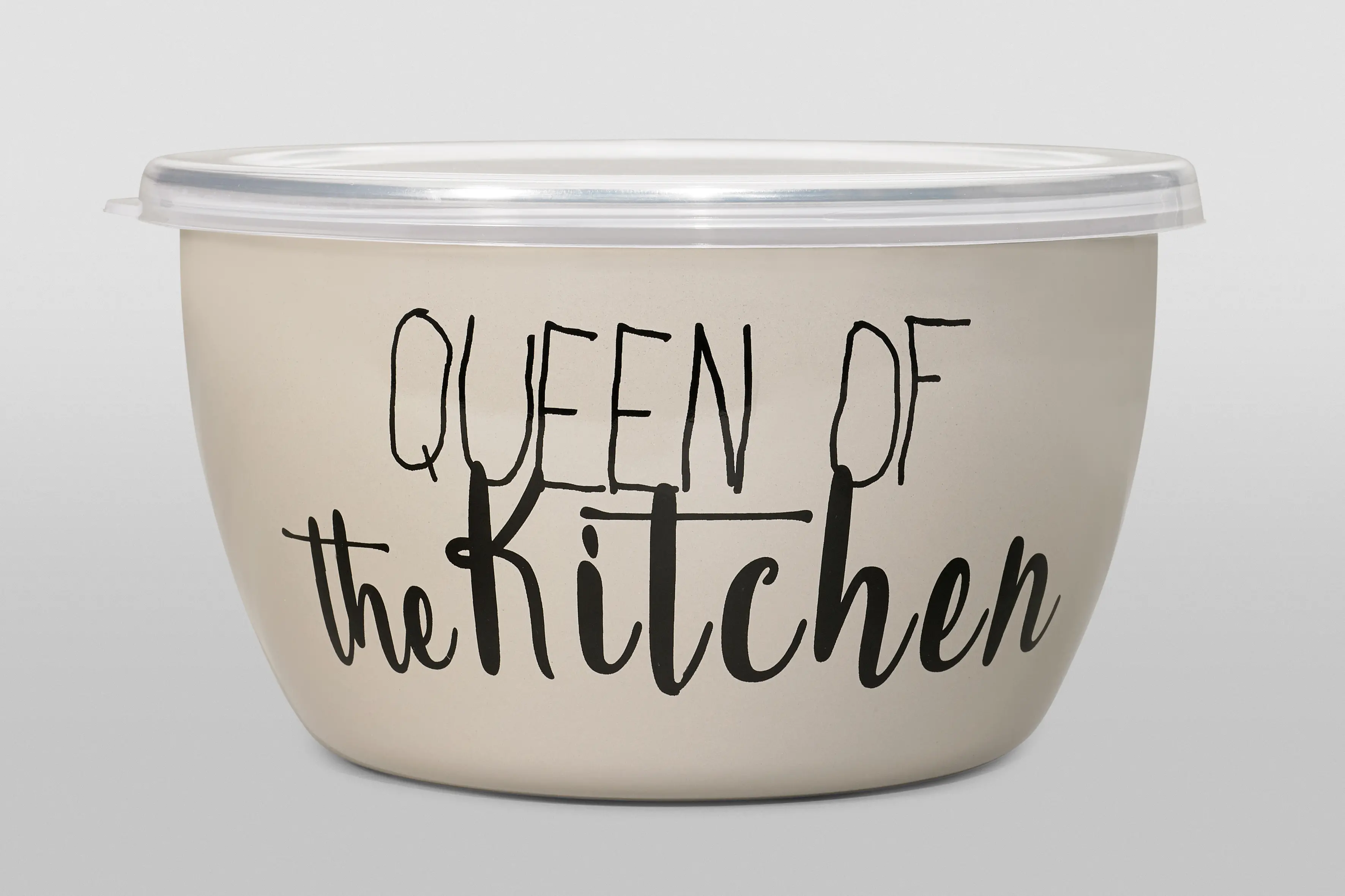 Миска эмалированная с пластиковой крышкой Queen Of Kitchen 1,1л, d-14см, 362684
