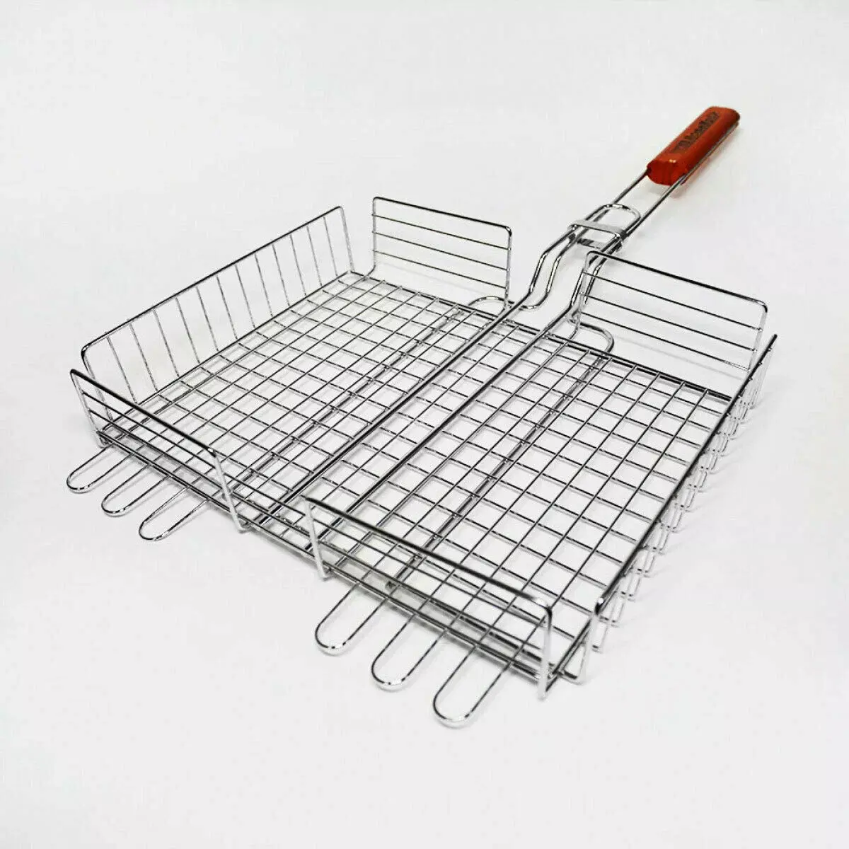 Решетка для мангала нержавеющая сталь глубокая 340х260х620х60мм 2К-РБ017