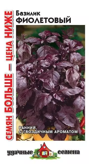 Базилик фиолетовый 0,6гр Больше семян (Гавриш) цв
