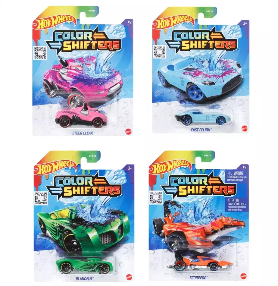 Модель машинки Hot Wheels, пластик, металл, меняющая цвет 1:64, в ассорт.,Хот Вилс, Matell BHR15