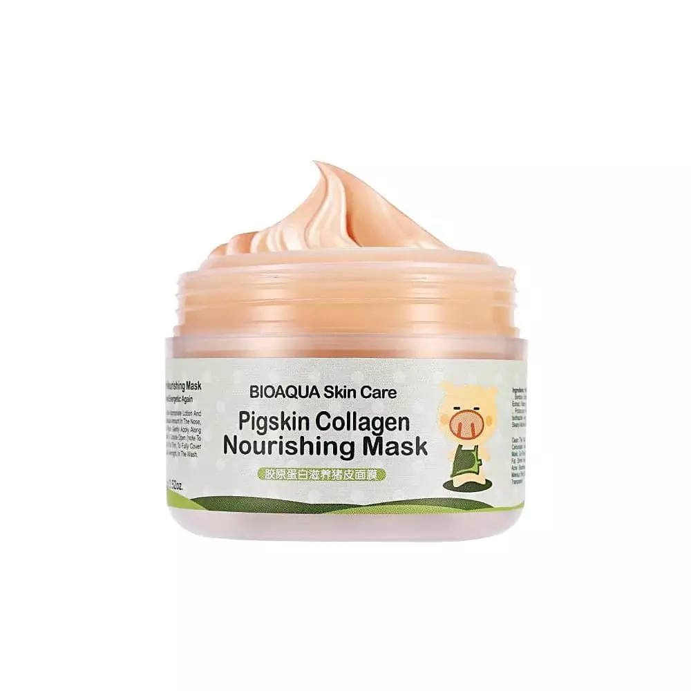 Ночная маска для лица с коллагеном BIOAQUA Pigskin Collagen Nourishing Mask, 100 г