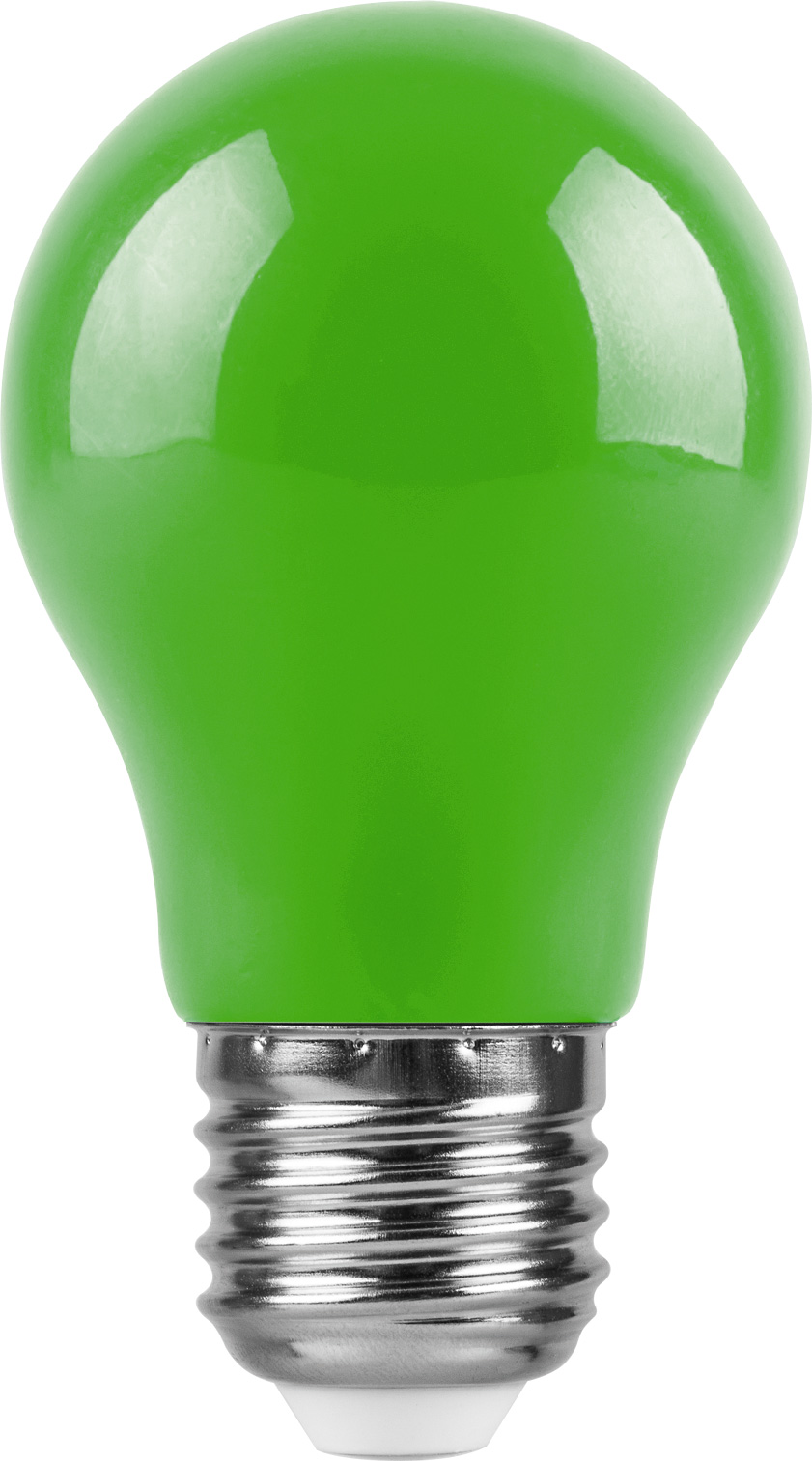 Лампа светодиодная Feron Е27 230В 3Вт  шар зеленый