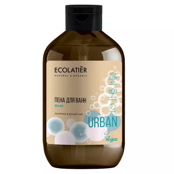 Пена для ванн Ecolatier Urban АМАРАНТ и Белый Чай, 600мл