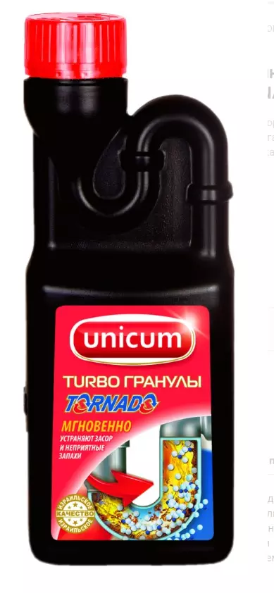 Средство для удаления засоров Unicum Торнадо гранулированное, 600г
